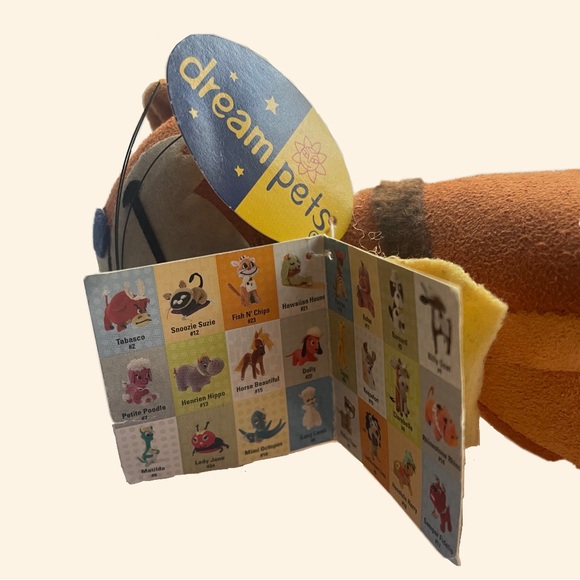 DAKIN DREAM PETS Vintage Fish N Chips Orange Cat Stuffed Plush With Tags - Picture 5 of 5